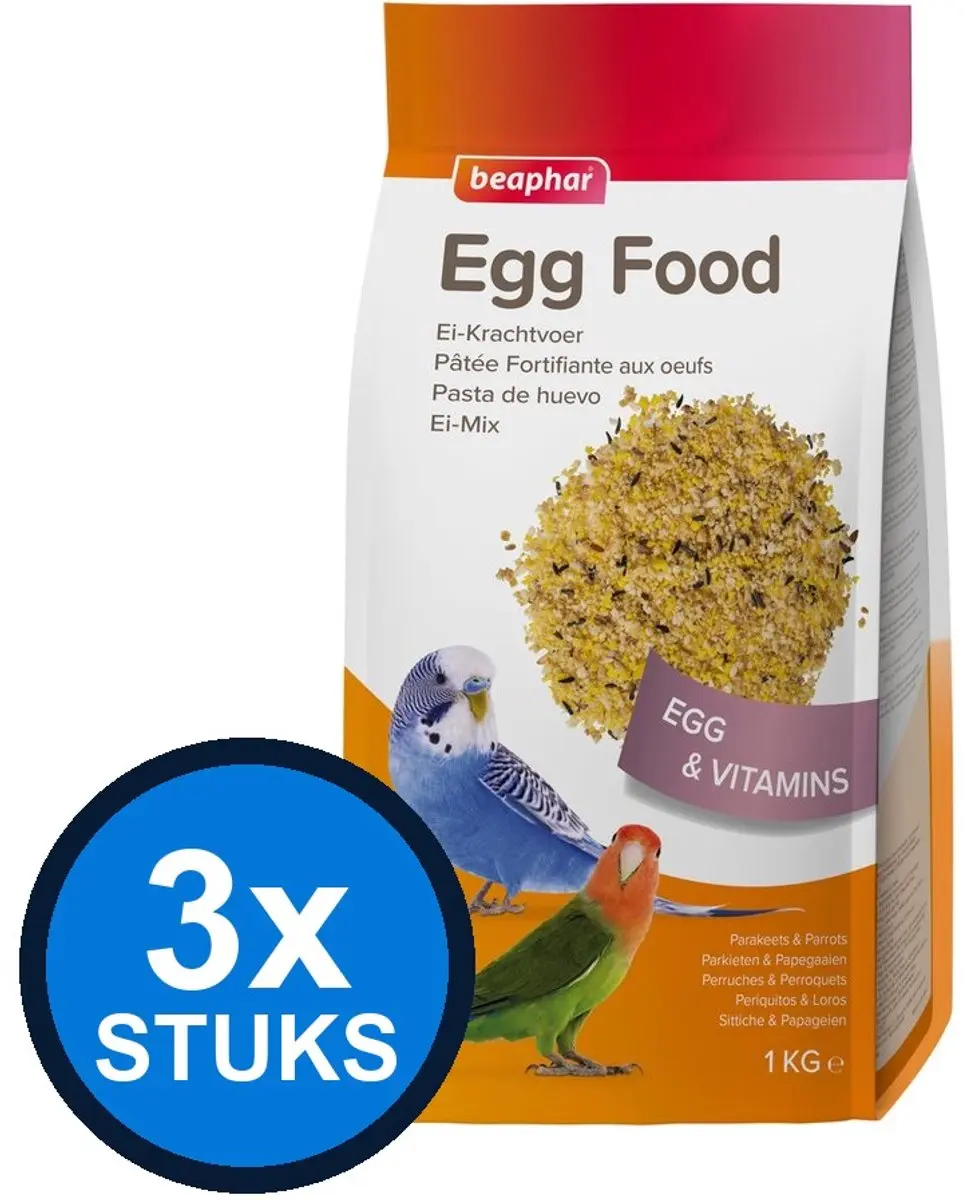 Beaphar Ei-Krachtvoer Parkieten & Papegaaien 1kg