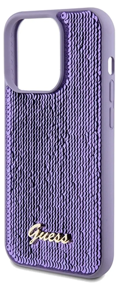 Guess Sequins Back Case Paars - iPhone 14 Pro Max - afbeelding 6 van 6