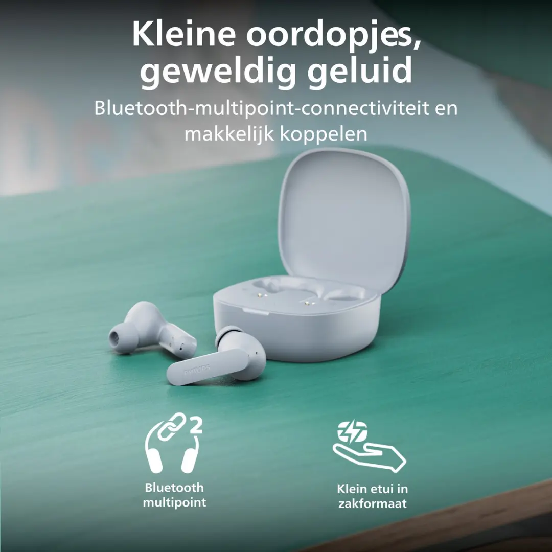 Philips TAT2100LB True Wireless Oordopjes - 36 Uur - Licht Blauw