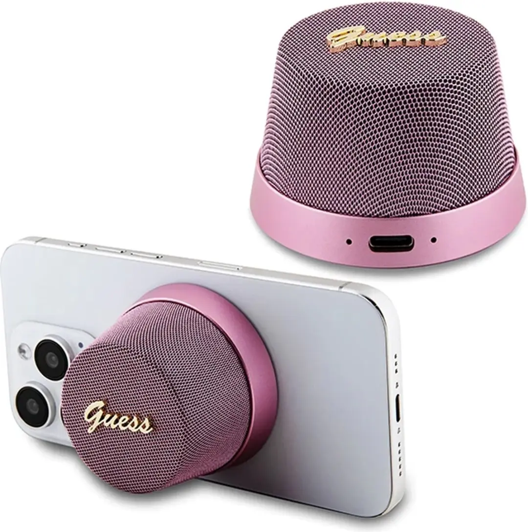 GUESS Script Logo Bluetooth Speaker Stand - Roze