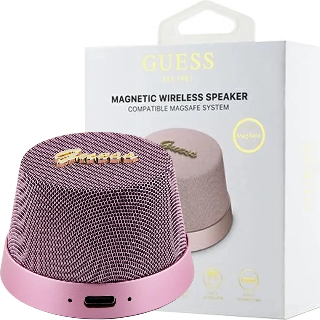 GUESS Script Logo Bluetooth Speaker Stand - Roze