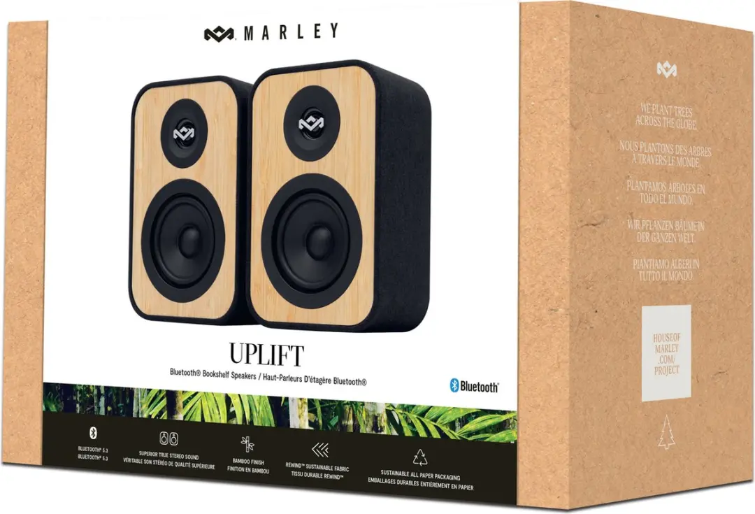House of Marley Uplift Boekenplank Speakers - 20W - Zwart