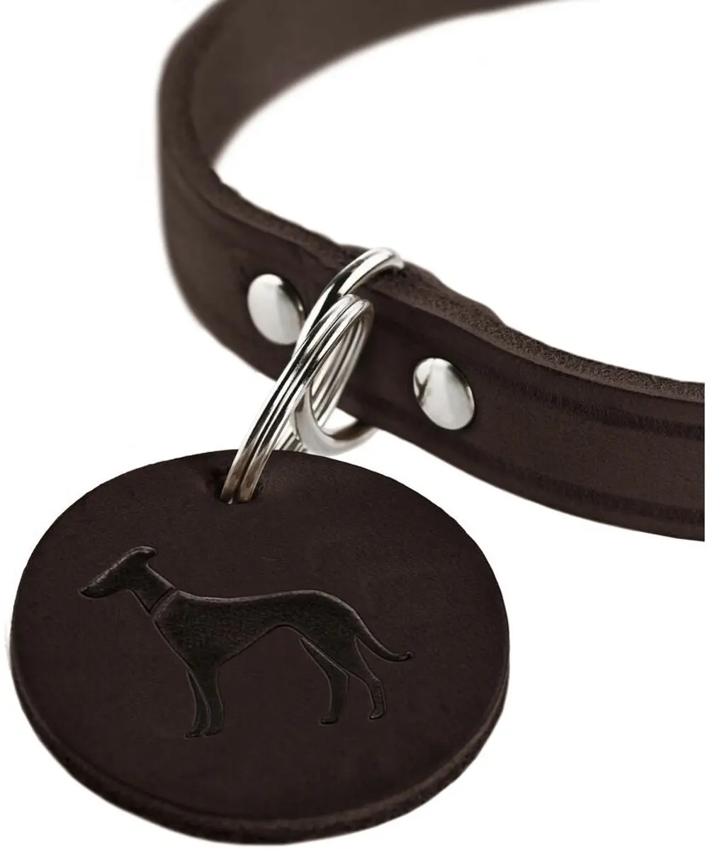 Hunter Hondenhalsband Aalborg Donkerbruin - Maat L 45-55cm