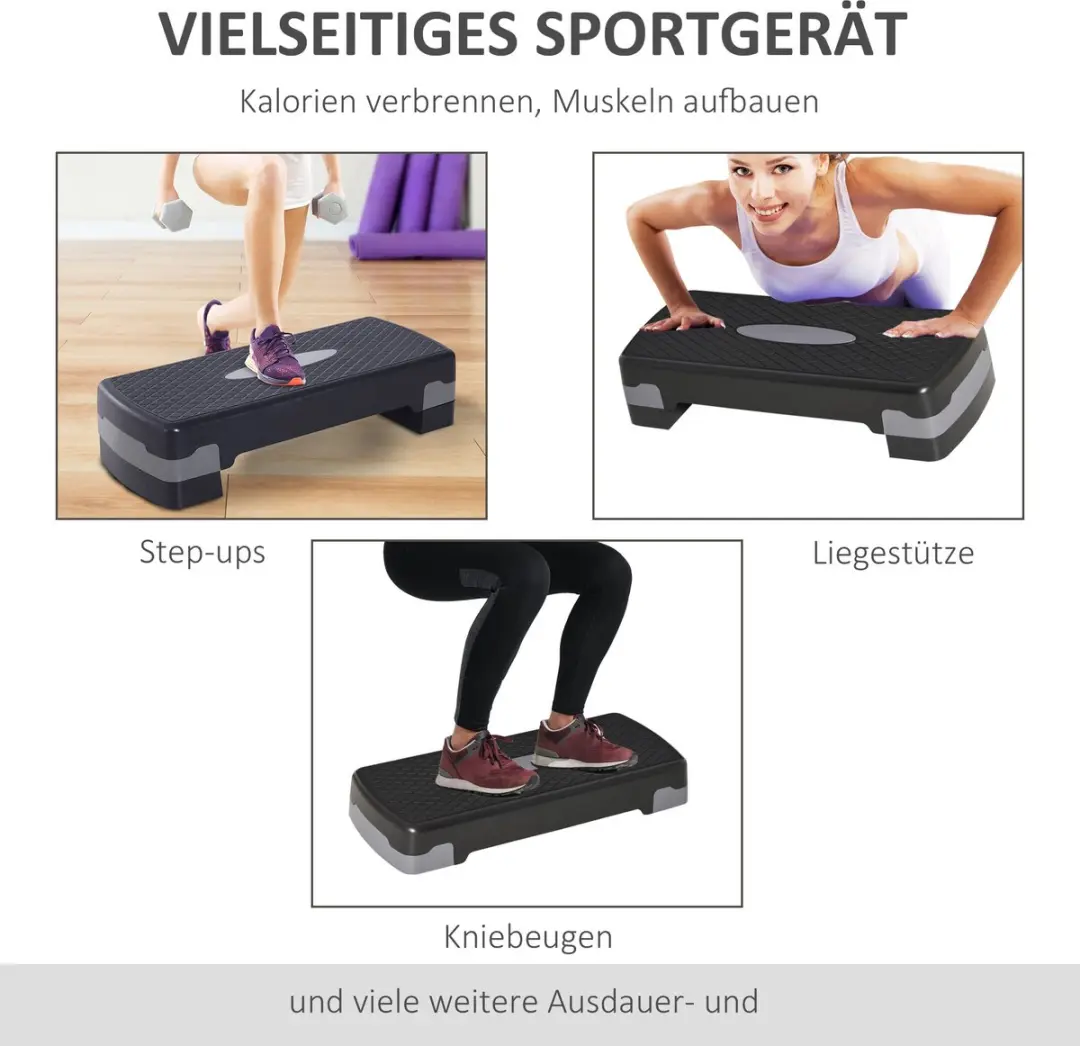 Homcom Stepboard A90-076BK - 68x29x15cm - Zwart