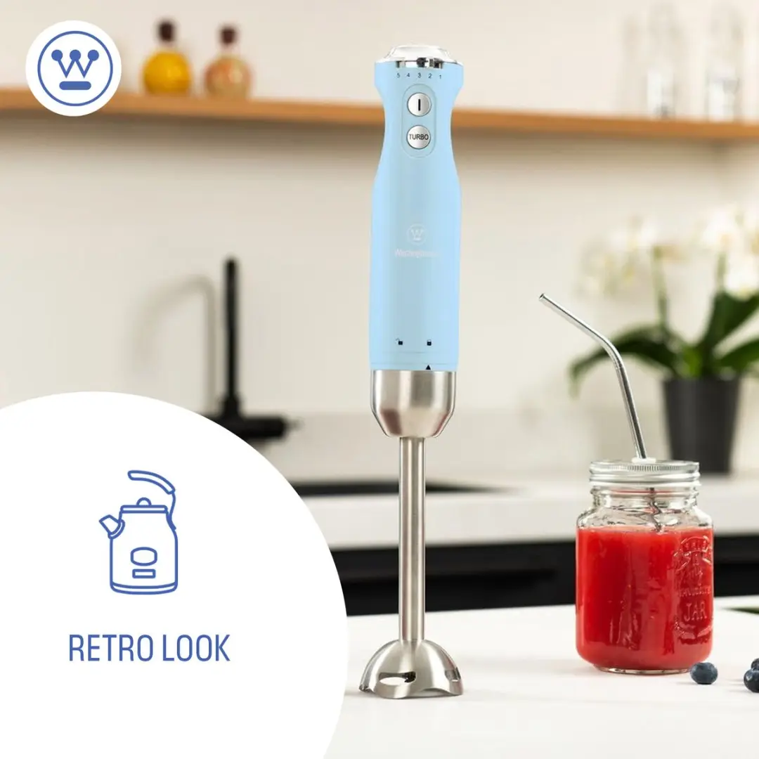 Westinghouse Retro Staafmixer 600W - Blauw