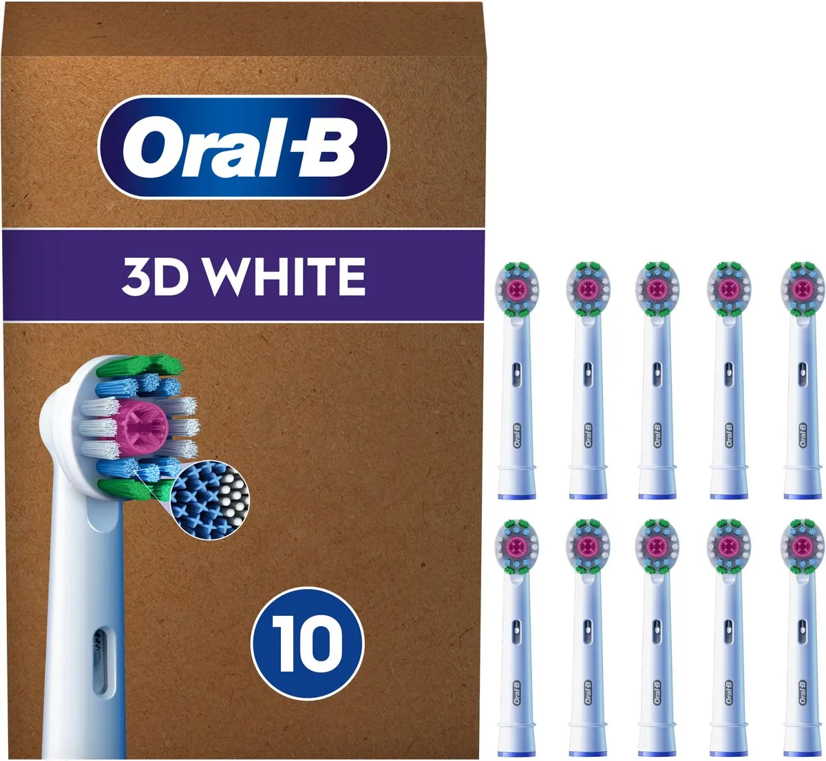 Oral-B Pro 3D White Opzetborstels 10 Stuks