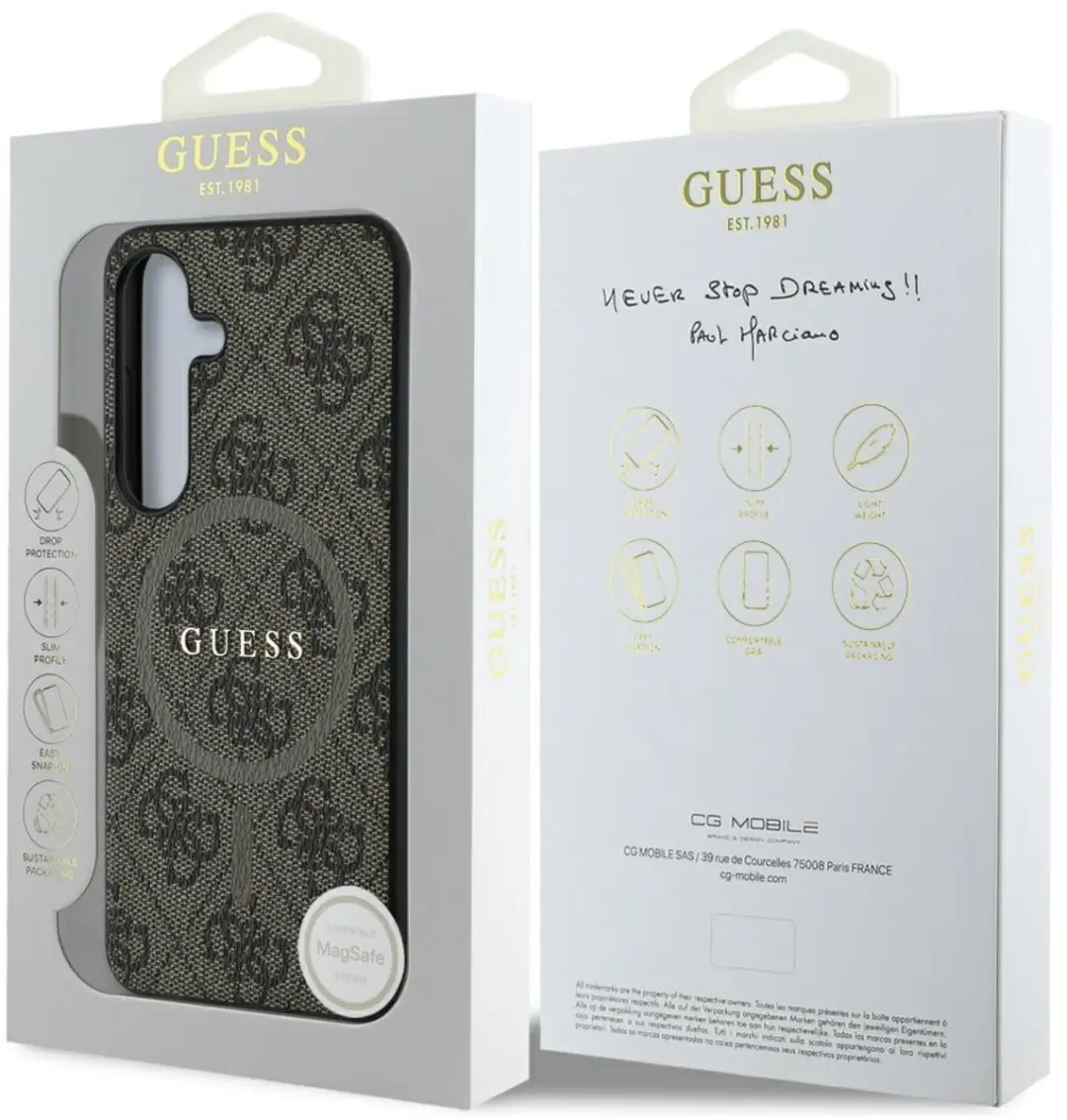 GUESS 4G Ring Classic Logo Hoesje S25 Plus - Bruin - MagSafe - afbeelding 6 van 6