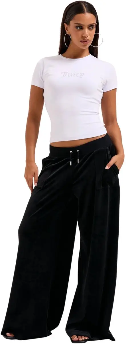 Juicy Couture Yuka Wide Leg Jogger - Zwart