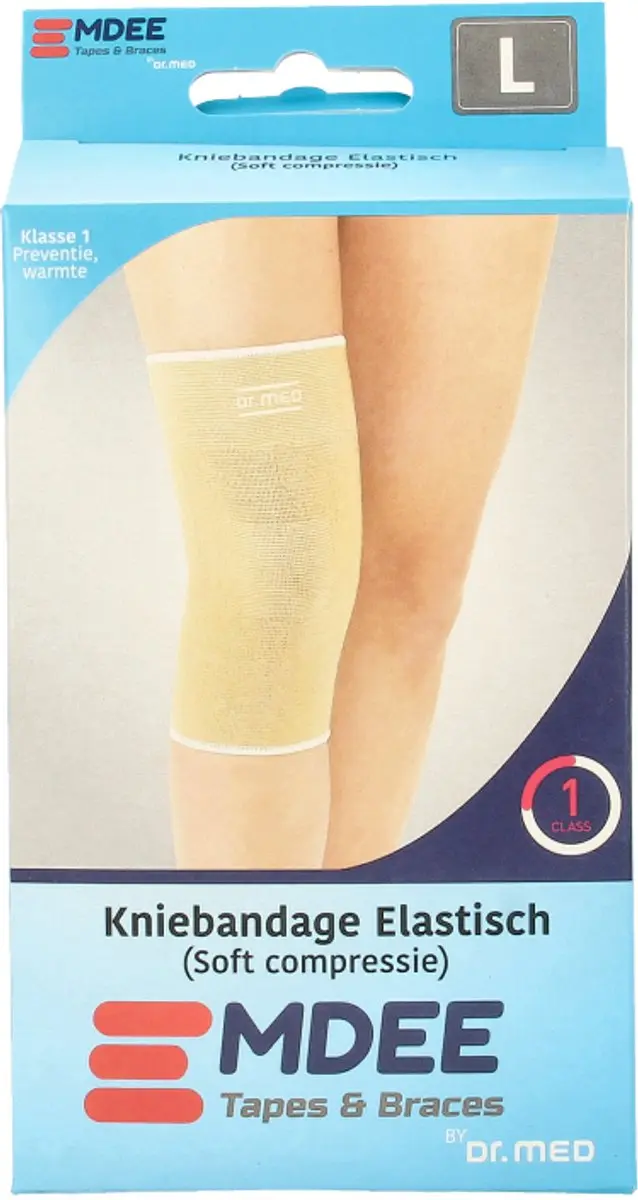 Emdee Kniebandage Soft Compressie L - Beige - afbeelding 6 van 6