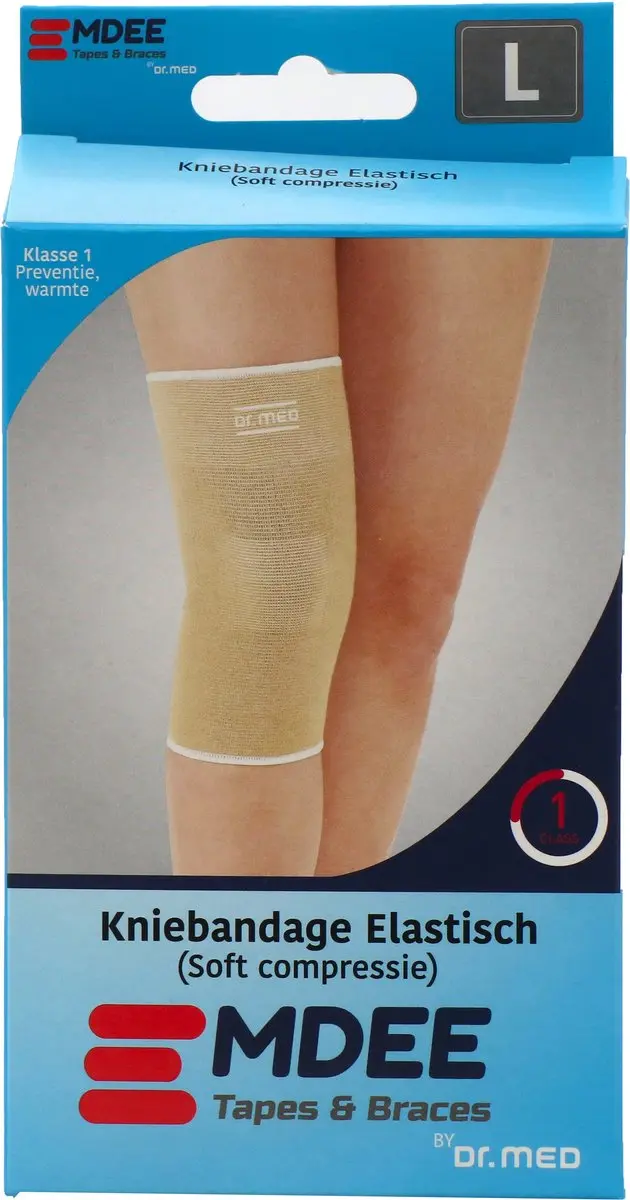 Emdee Kniebandage Soft Compressie L - Beige