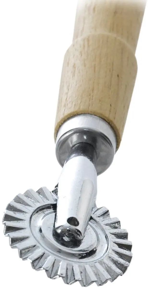 Orion Dubbelzijdige Pizza Rolkrabber 3cm - Staal & Hout