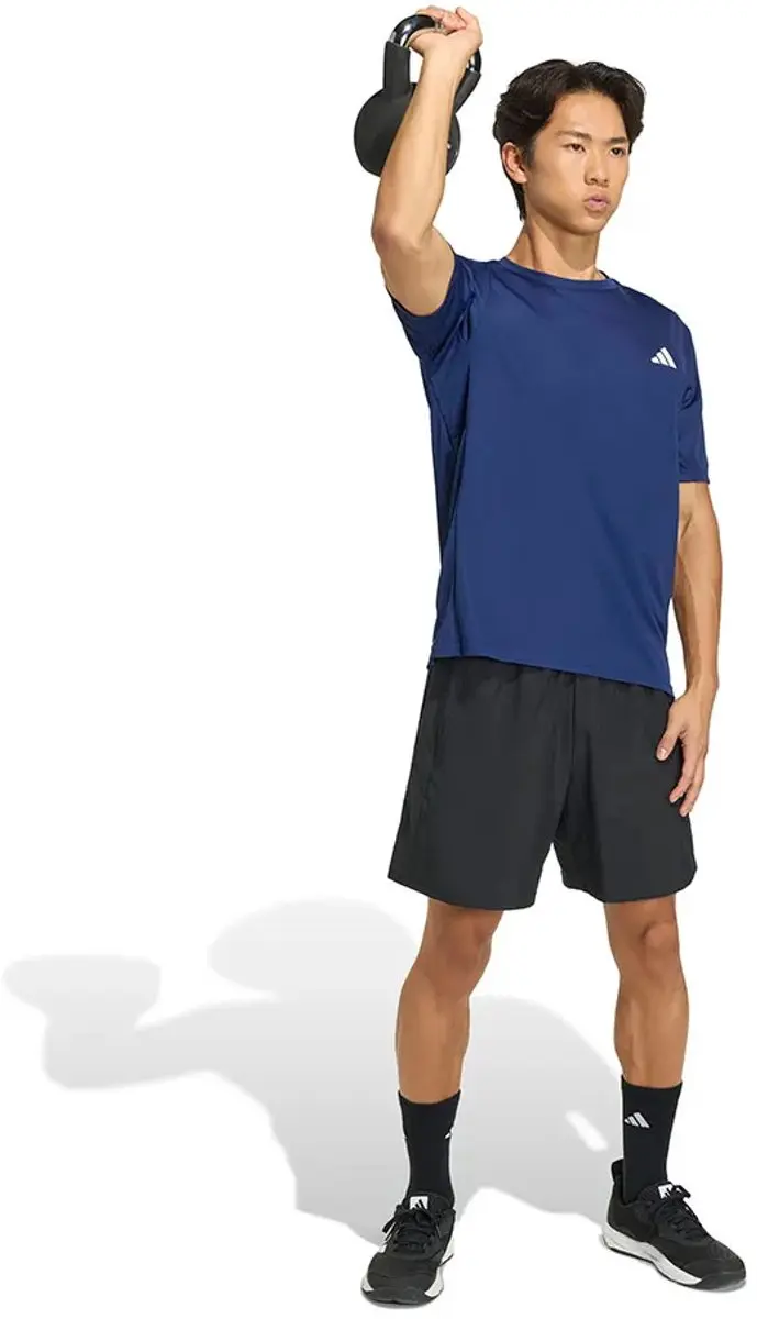 Adidas Workout Essentials T-shirt Korte Mouwen - S - Blauw