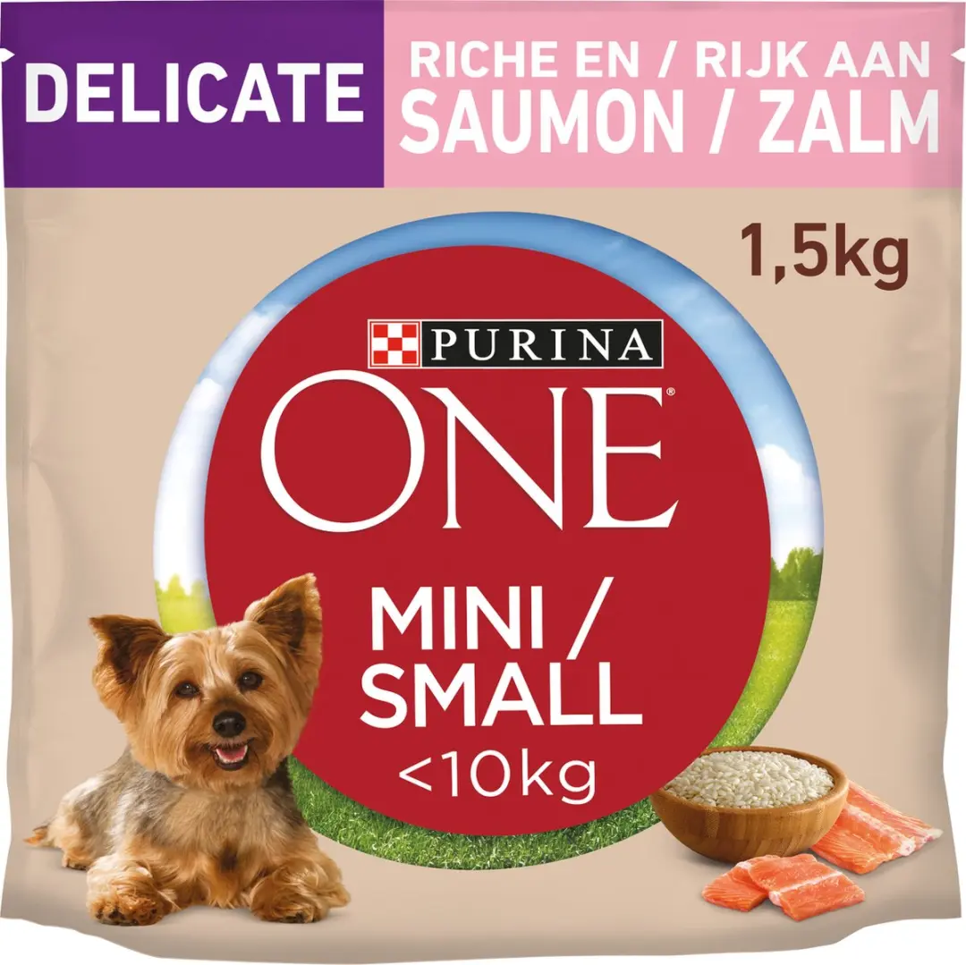 Purina ONE Delicate Mini Small Hondenvoer Zalm 1,5kg