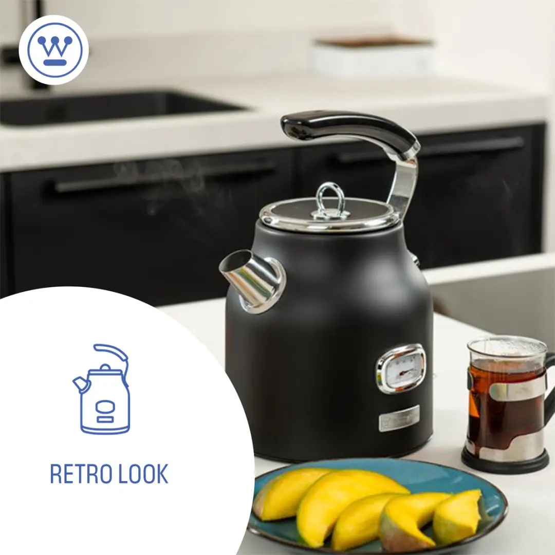 Westinghouse Retro 2-delige Set - Waterkoker 1,7L & Filterkoffiezetapparaat - Zwart