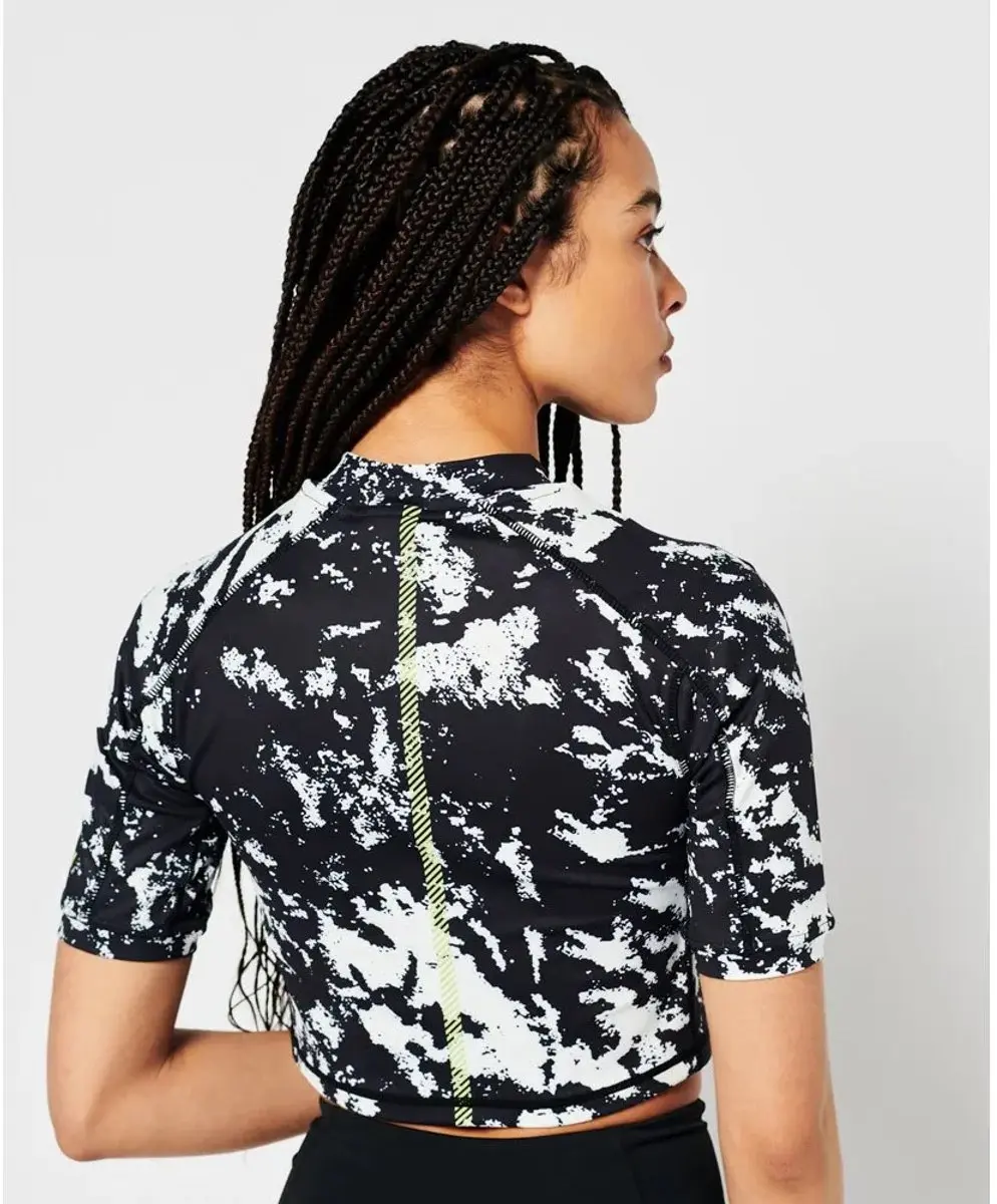Superdry Run 3/4 Tight Crop T-shirt - M - Zwart
