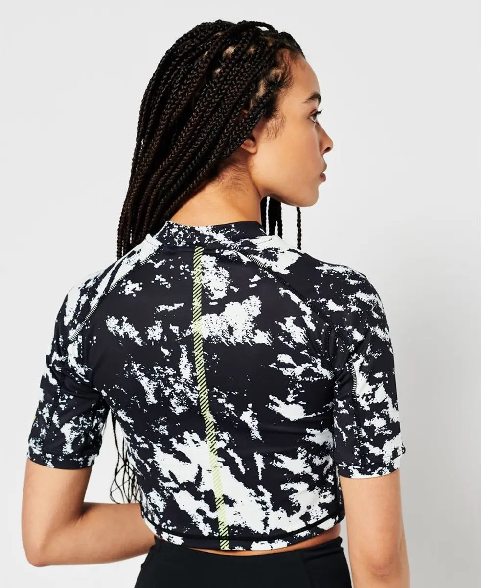 Superdry Run 3/4 Tight Crop T-shirt - M - Zwart