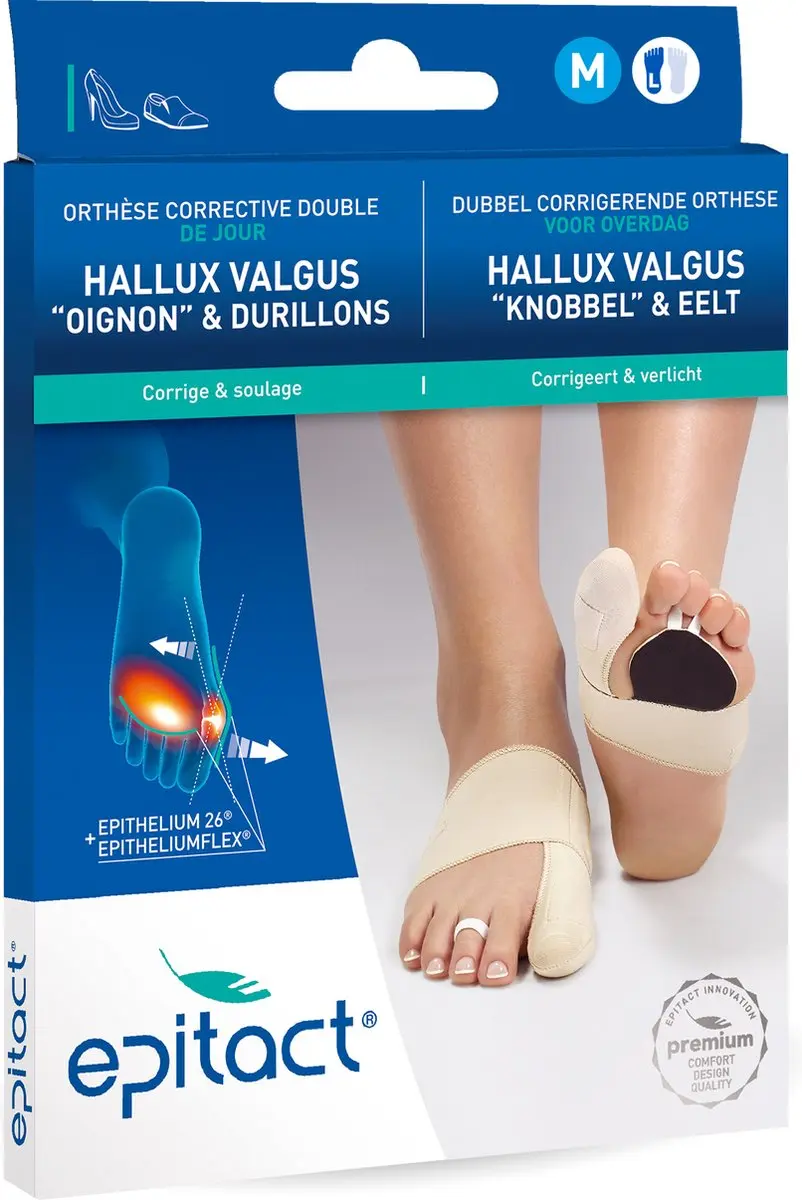 Epitact Dubbel Corrigerende Orthese M - Hallux Valgus - Links