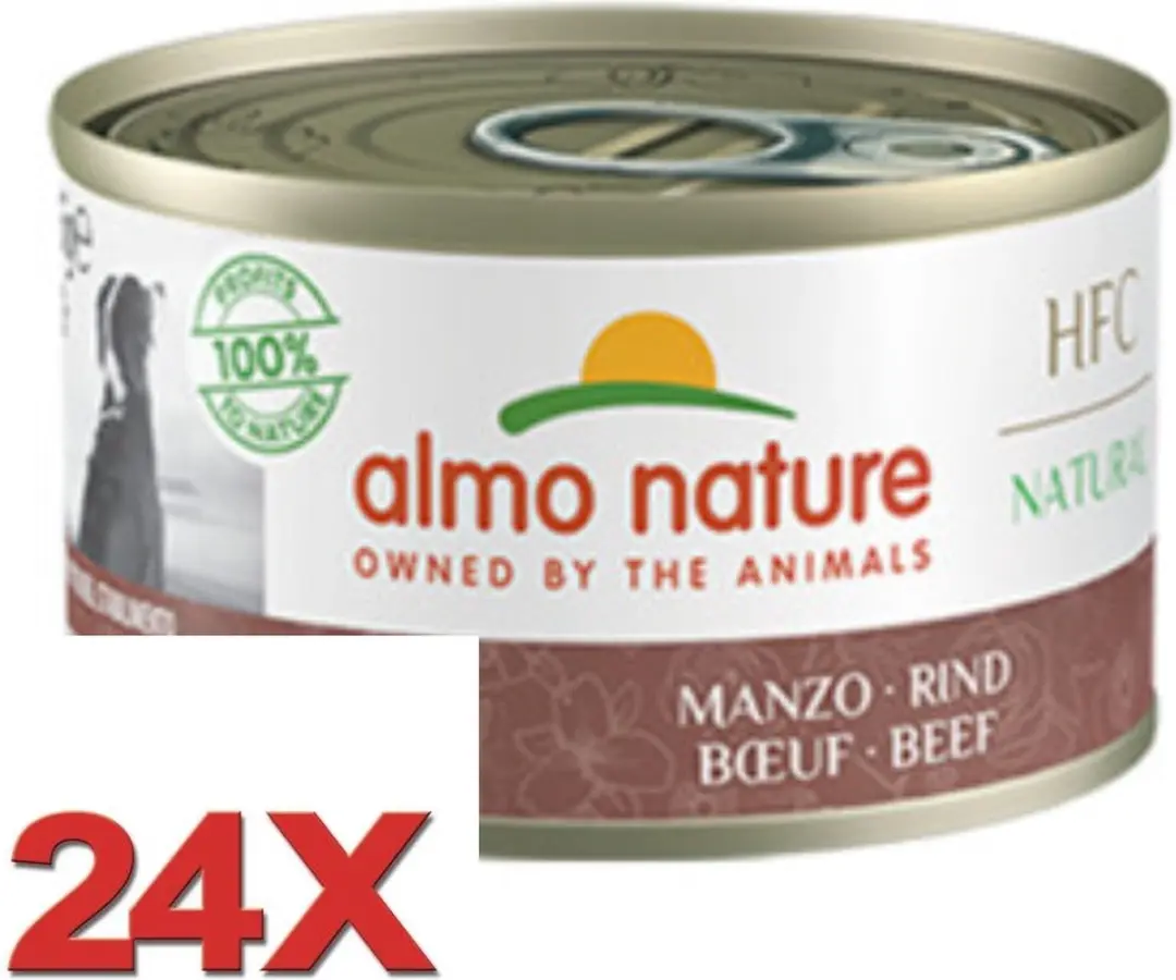 Almo Nature HFC Blik Hondenvoer Rundvlees 24x95g