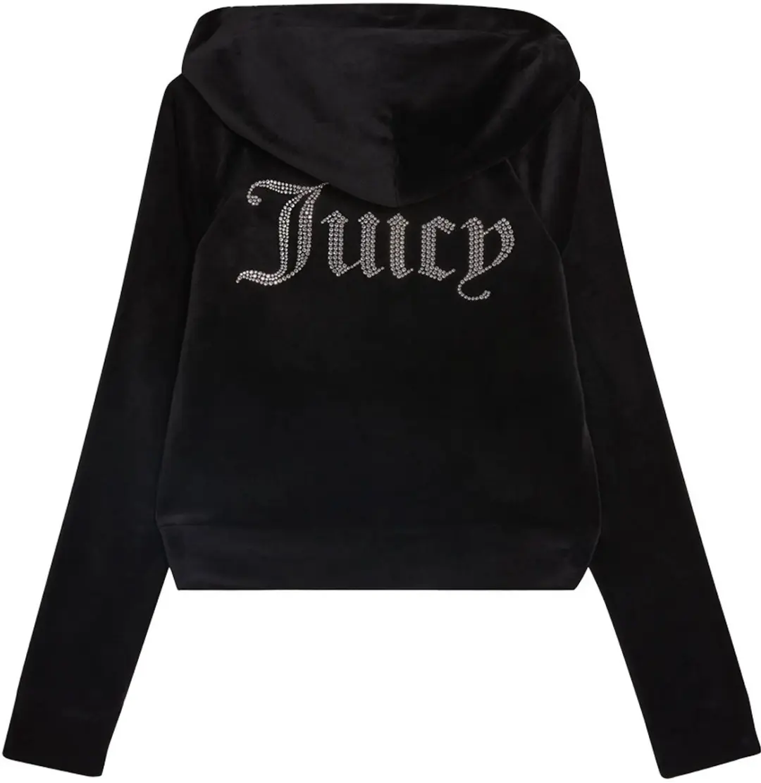 Juicy Couture Madison Classic Velour Hoodie - Zwart - Maat L