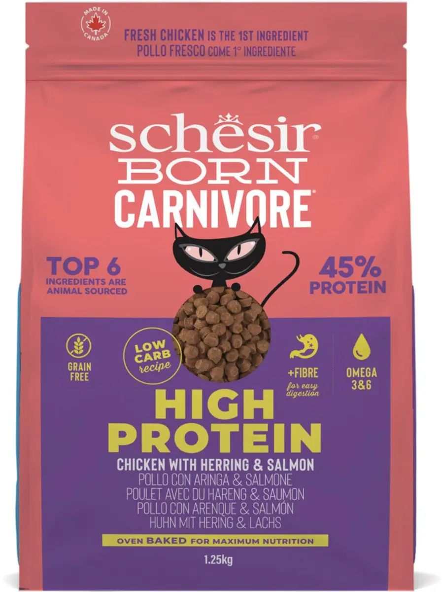 Schesir Born Carnivore Kattenvoer Kip & Haring 1,25kg