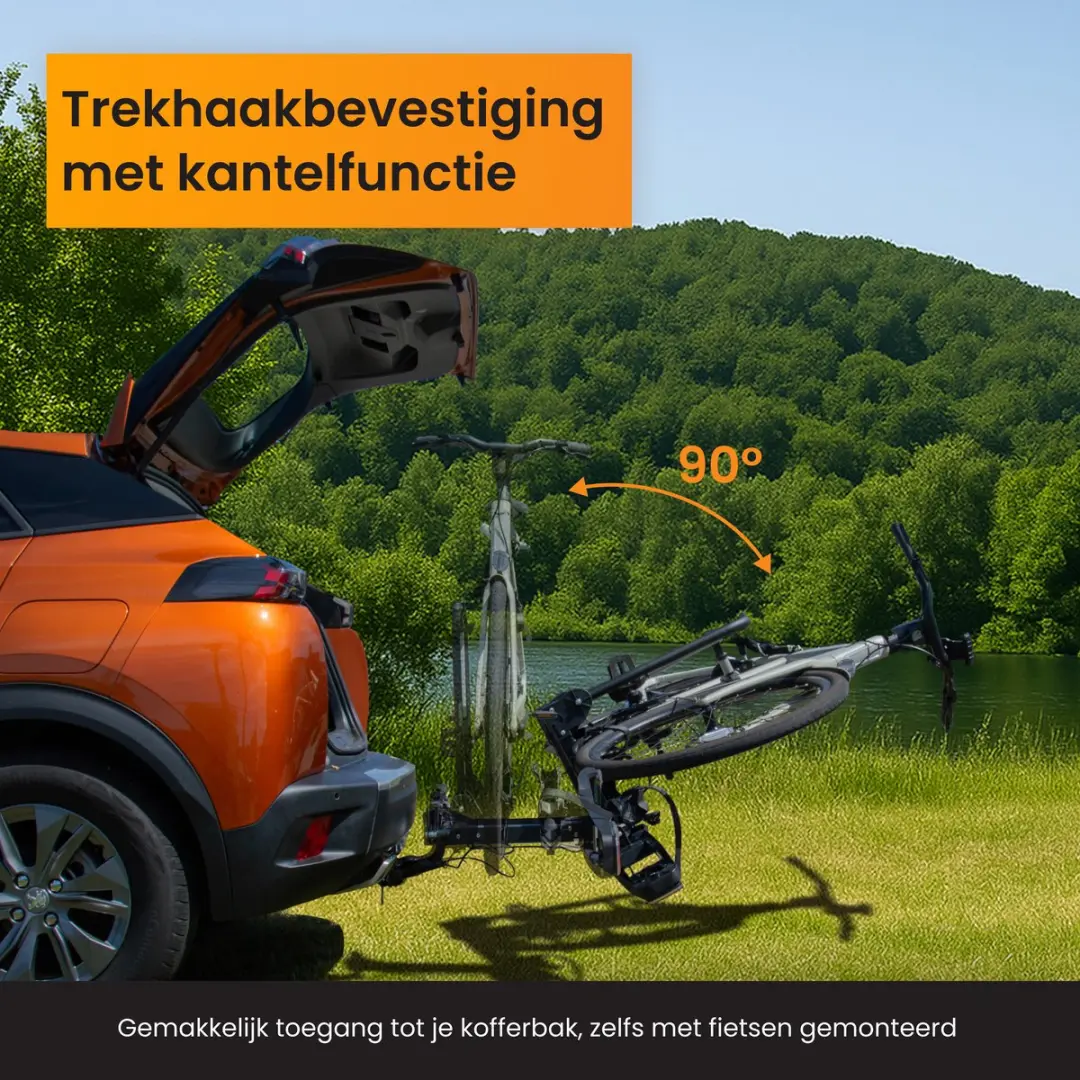 R2B Fietsendrager Auto 2 Fietsen - 60KG - Zilver/Zwart
