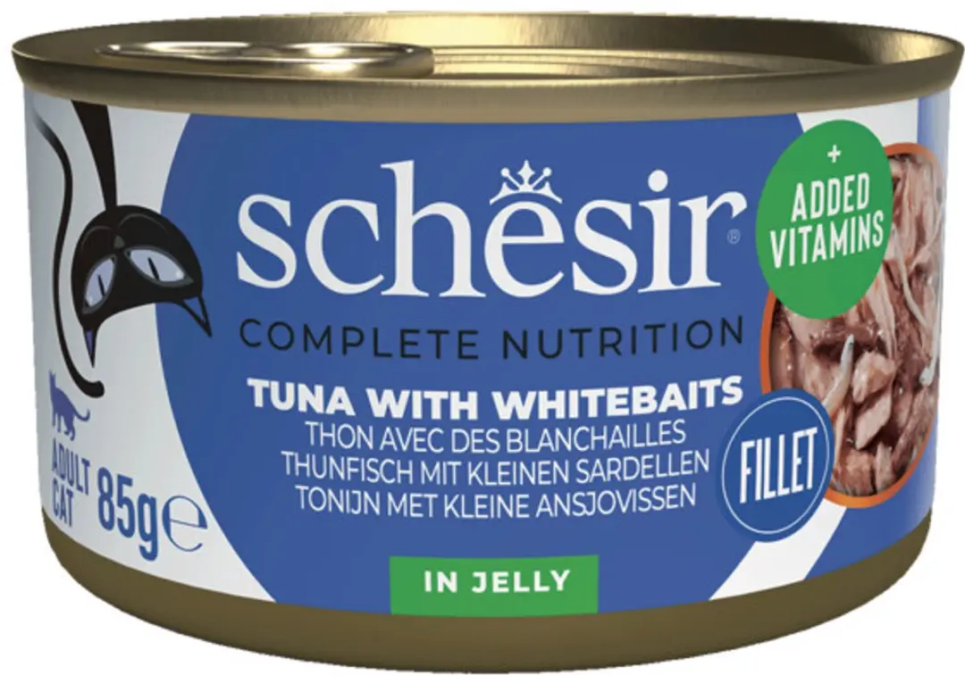 Schesir Kattenvoer Tonijn & Witvis in Gelei