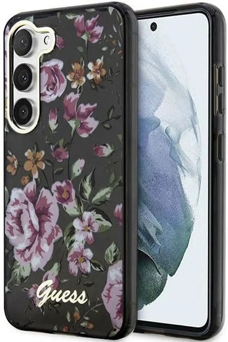 GUESS Flower Back Case Samsung Galaxy S23 GUHCS911GFW