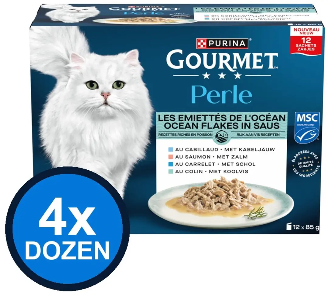 Gourmet Perle Ocean Flakes in Saus Kattenvoer Natvoer
