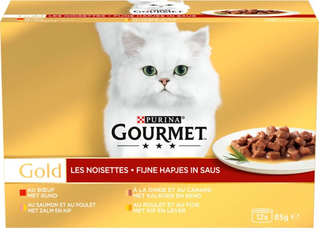 Gourmet Gold Fijne Hapjes Kattenvoer - 12 x 85g