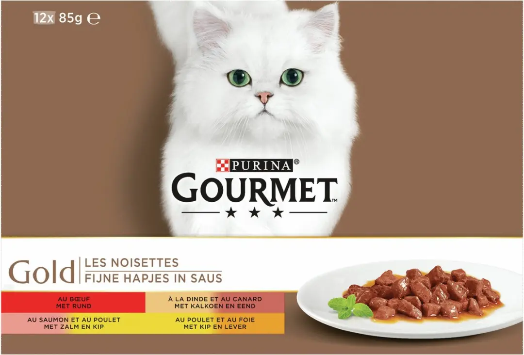 Gourmet Gold Fijne Hapjes Kattenvoer - 12 x 85g