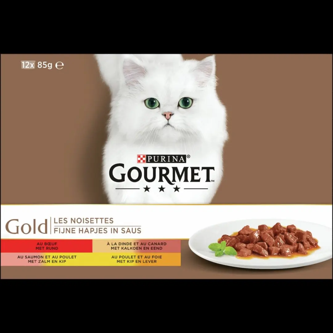 Gourmet Gold Fijne Hapjes Kattenvoer - 12 x 85g