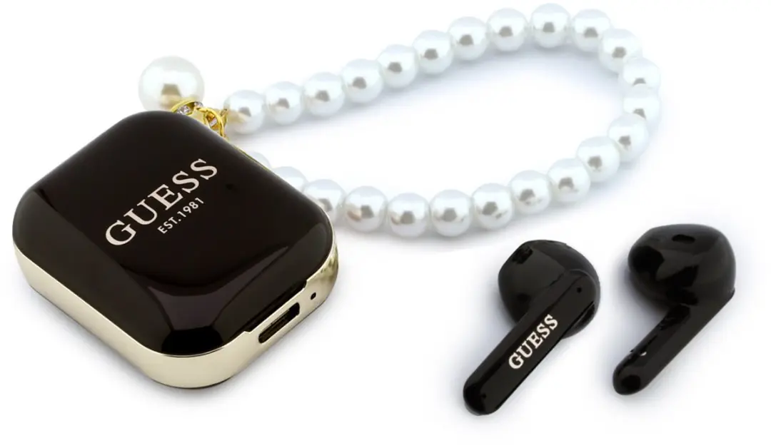 GUESS Pearl Strap TWS Hoofdtelefoon - Zwart