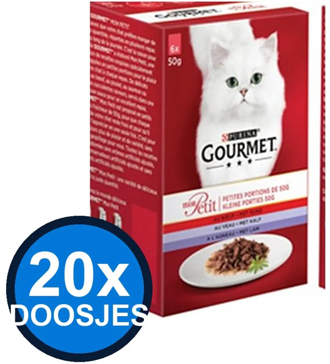 Gourmet Mon Petit Vlees Natvoer Kattenvoer