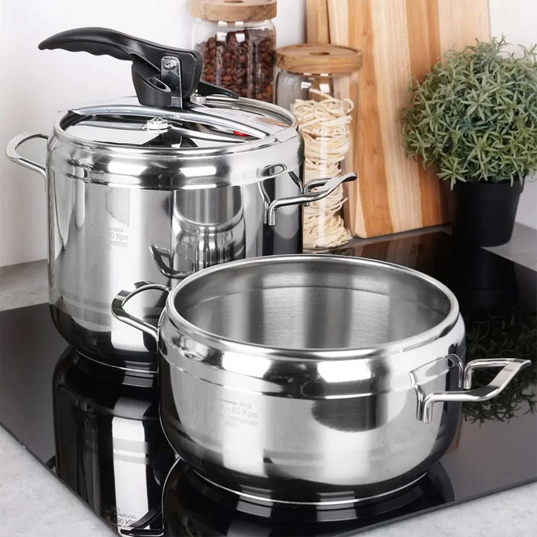 Orion Profi Serie Roestvrijstalen Snelkookpan Set 4+7L