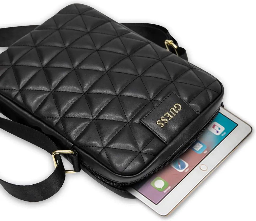 Guess Quilted Tablethoes 10" - Zwart - afbeelding 3 van 6