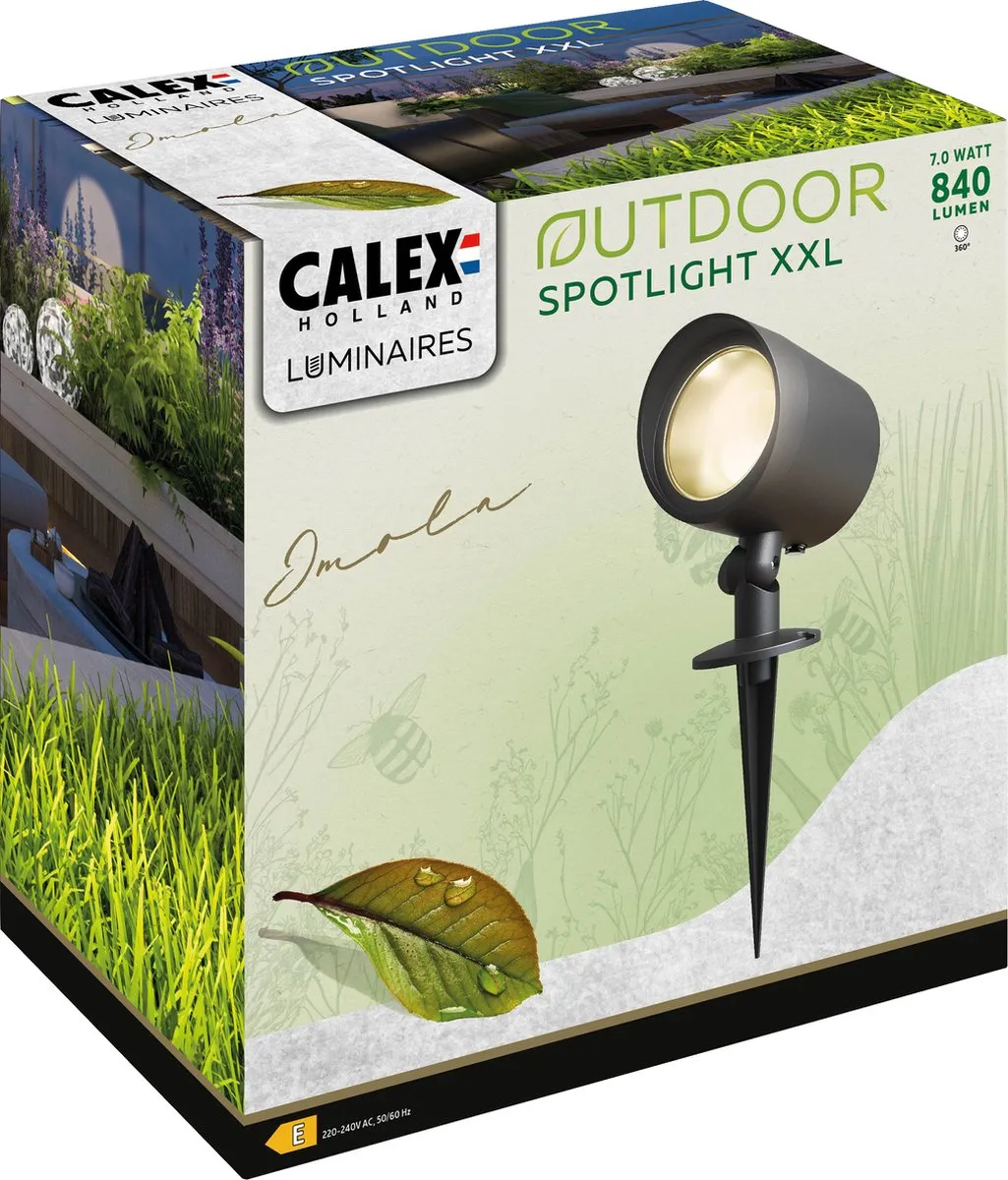 Calex LED Grondspot 7W Warm Wit - Zwart