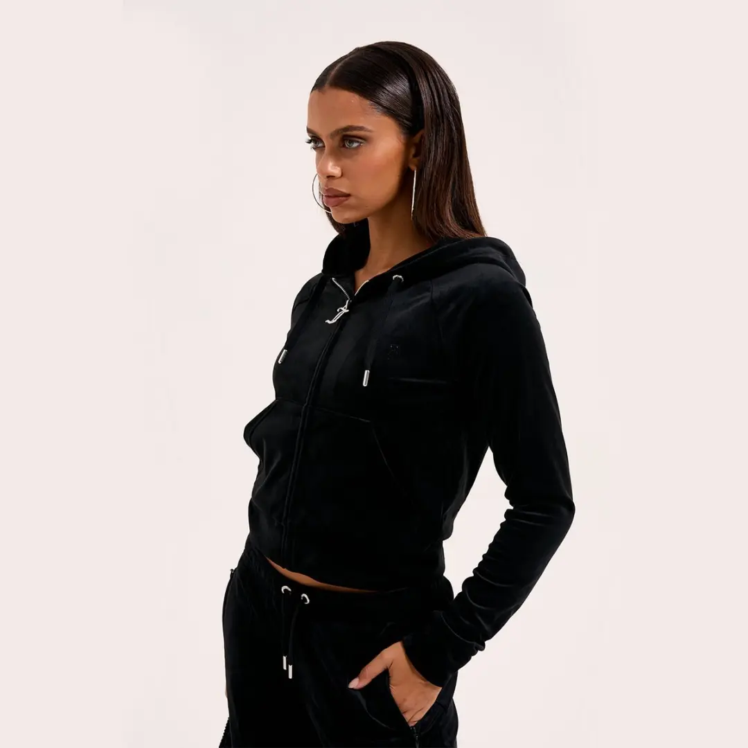 Juicy Couture Madison Outline Hoodie Diamant Zwart - XL