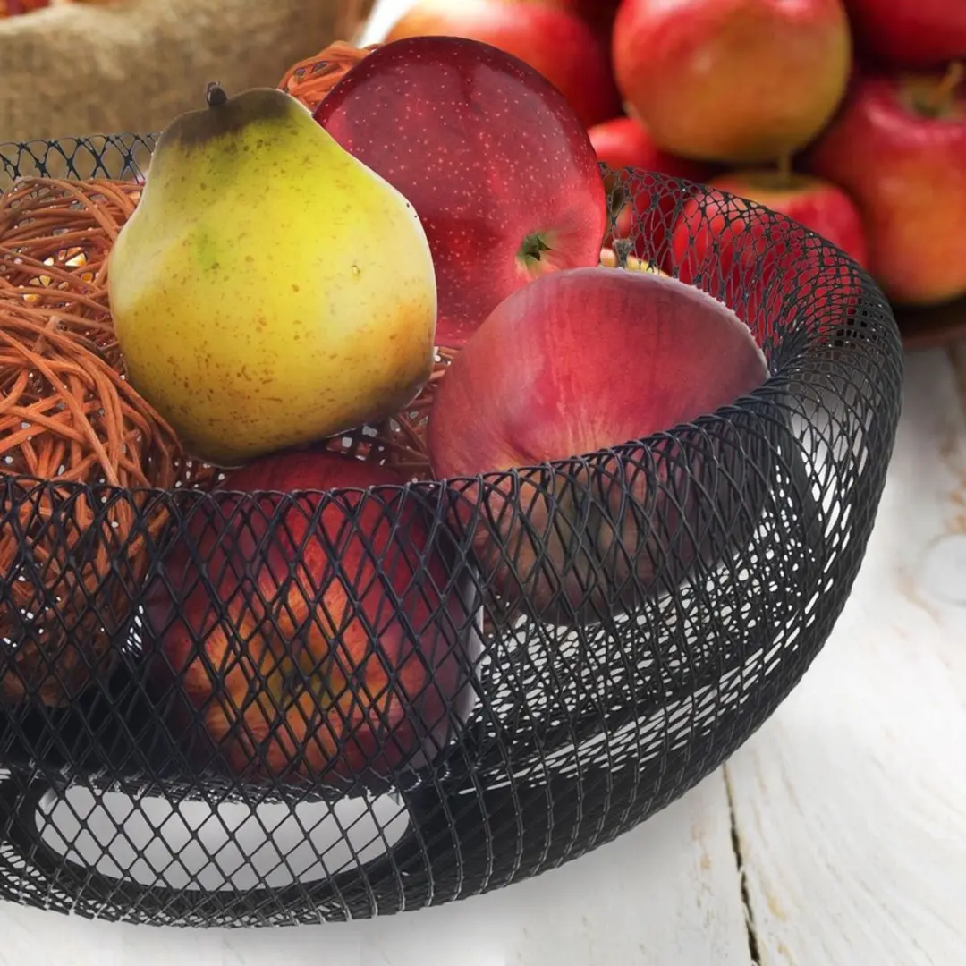 Orion Metalen Fruitmand Zwart 30cm