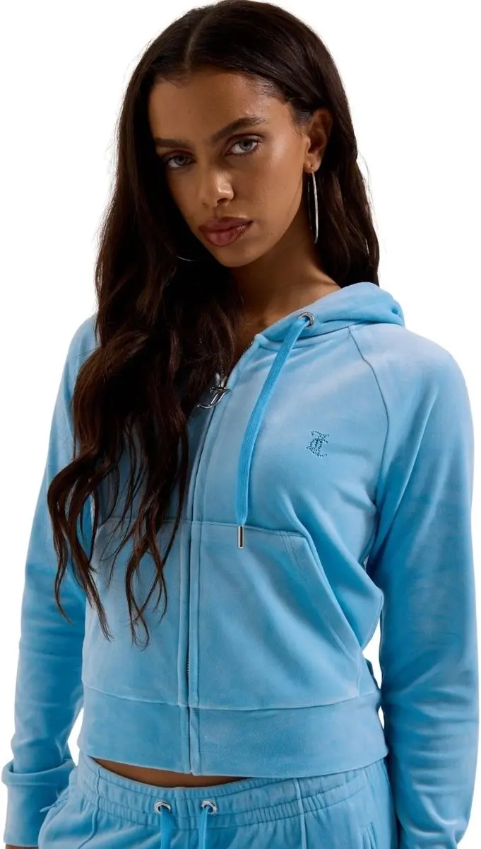 Juicy Couture Madison Col Out Hoodie - Maat M - Blauw