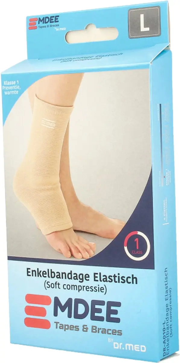 Emdee Enkelbandage Soft Compressie L - Beige