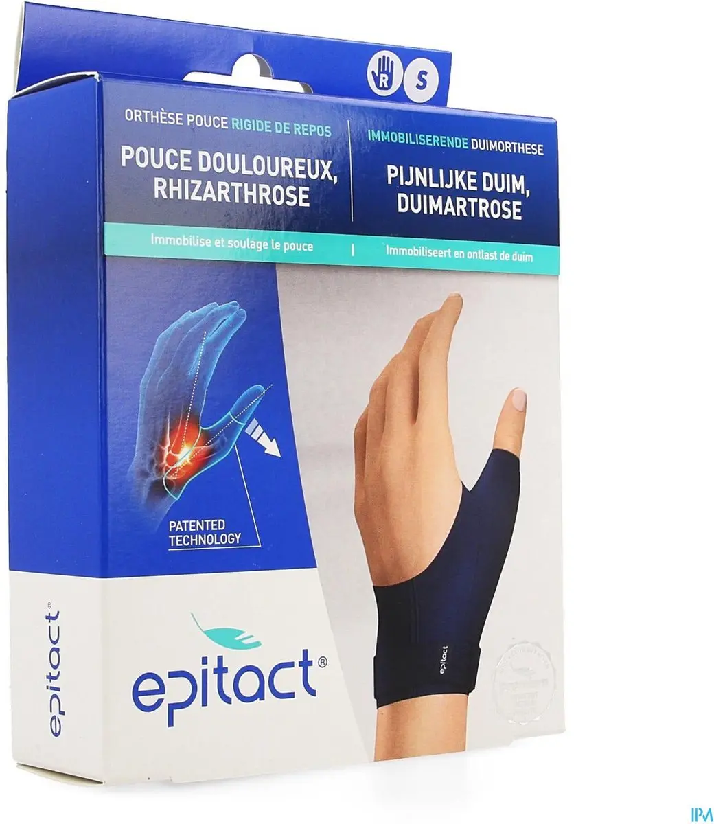 Epitact Immobiliserende Duimorthese Rechterhand - S - Blauw