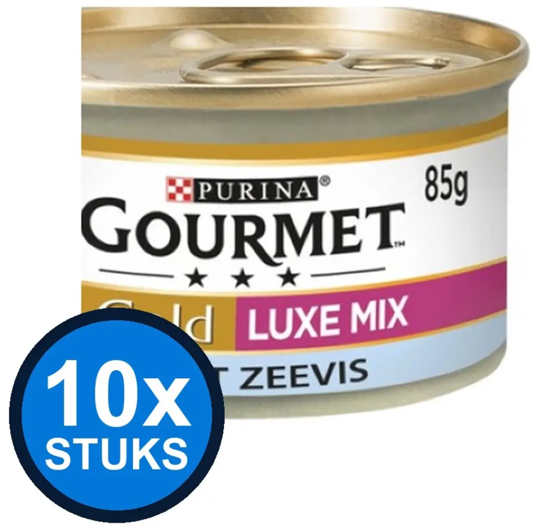 Gourmet Gold Luxe Mix Zeevis Kattenvoer Natvoer