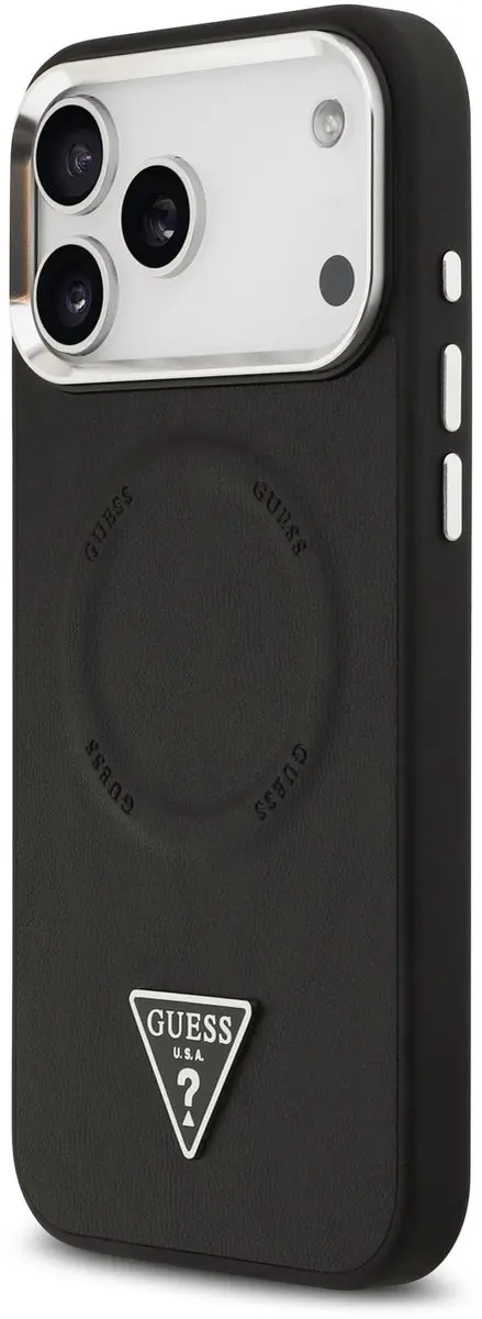 GUESS Triangle Logo iPhone 17 Pro Hoesje - MagSafe - Zwart