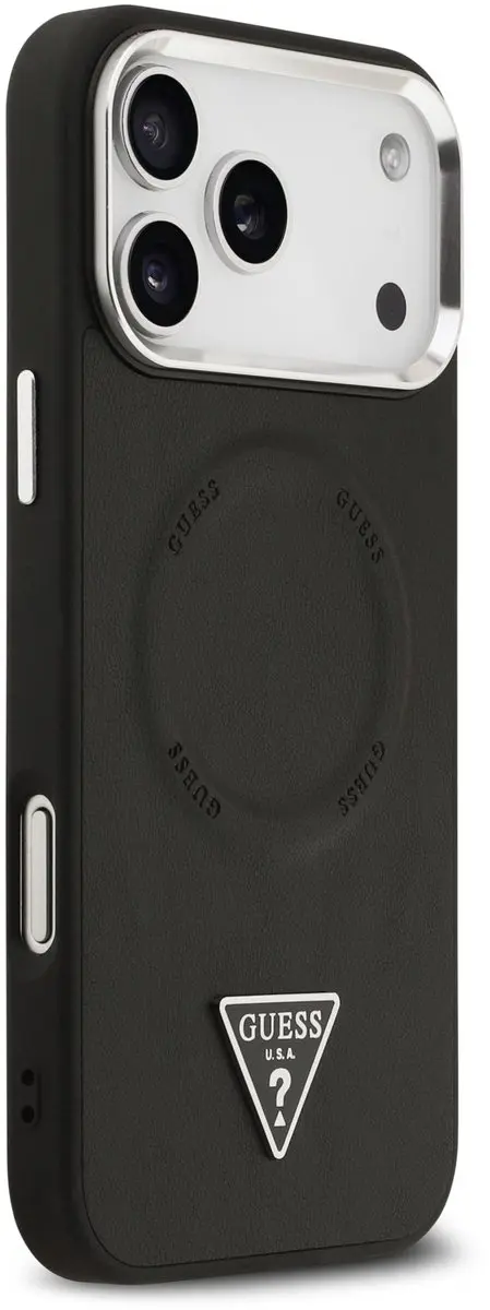GUESS Triangle Logo iPhone 17 Pro Hoesje - MagSafe - Zwart