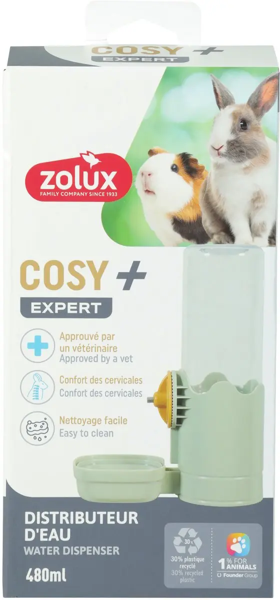 Zolux Cosy Konijnen Drinkfles 480ml - Lichtgroen