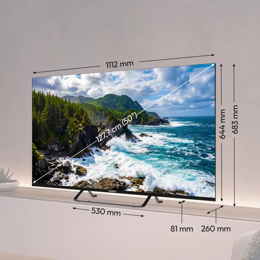 Medion 50MD850401 Ultra HD Smart TV 4K - 125.7cm - Dolby Vision HDR