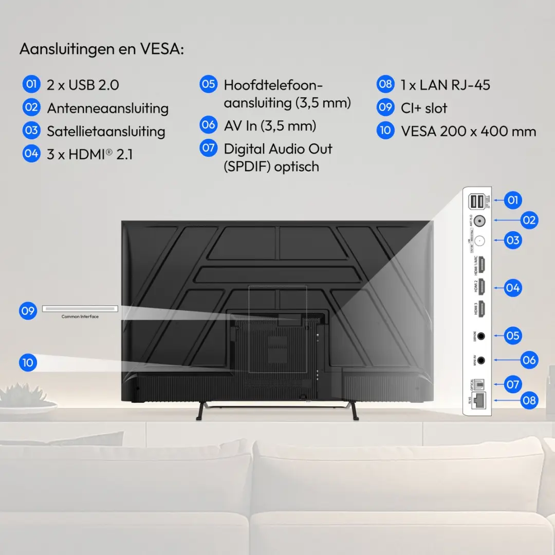 Medion 50MD850401 Ultra HD Smart TV 4K - 125.7cm - Dolby Vision HDR