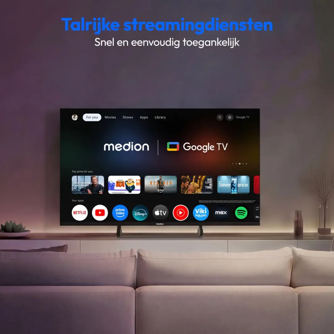 Medion 50MD850401 Ultra HD Smart TV 4K - 125.7cm - Dolby Vision HDR - afbeelding 6 van 6