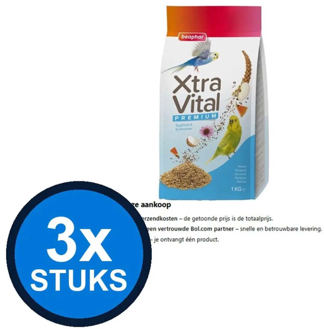 Beaphar XtraVital Parkietvoer 1kg