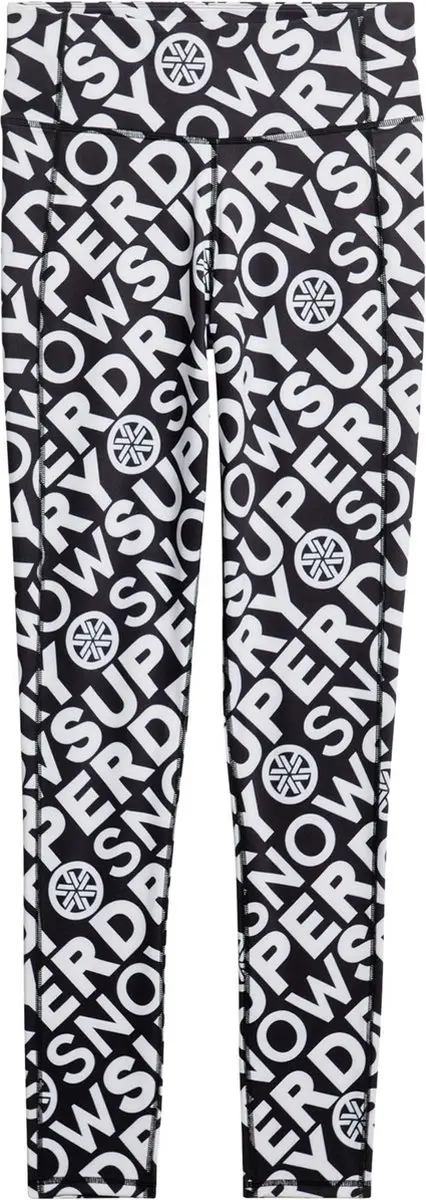 Superdry Base Layer Thermolegging Dames 8 - Donkerblauw/Wit